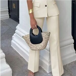 ✨ NWT Commense Cream Split-Hem 
Trousers, sz XS